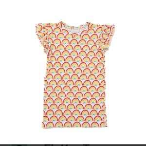 LITTLE SLEEPIES Play rainbow flutter sleeve tee